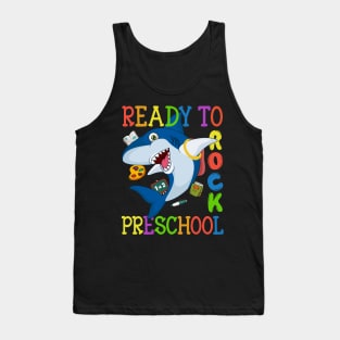 Dabbing Preschool Shark Back To School Tank Top